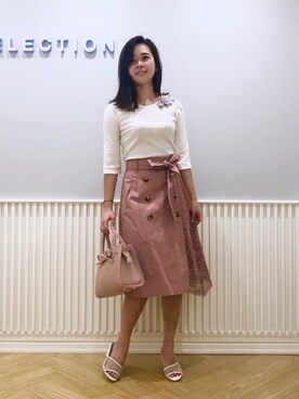 「WILLSELECTION（ウィルセレクション）のアイテム（ハンドバッグ）」を使った、yuka.c5さん（レディース・159cm）の春コーディネート