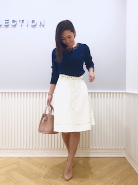 「WILLSELECTION（ウィルセレクション）のアイテム（ハンドバッグ）」を使った、yuka.c5さん（レディース・159cm）の春コーディネート