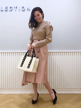 「WILLSELECTION（ウィルセレクション）のアイテム（パンプス）」を使った、yuka.c5さん（レディース・159cm）の冬コーディネート