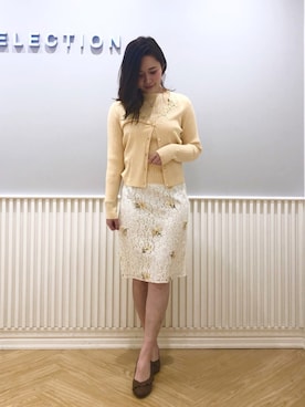 「刺繍」｜「アイテム（アンサンブル）」を使った、yuka.c5さん（レディース・159cm）の冬コーディネート