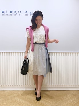 「WILLSELECTION（ウィルセレクション）のアイテム（ハンドバッグ）」を使った、yuka.c5さん（レディース・159cm）の春コーディネート