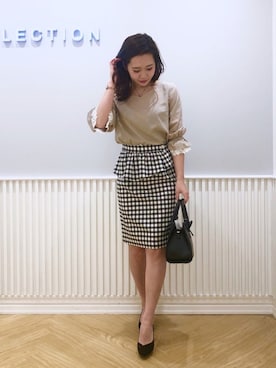 「WILLSELECTION（ウィルセレクション）のアイテム（ハンドバッグ）」を使った、yuka.c5さん（レディース・159cm）の春コーディネート