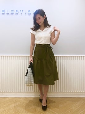 「WILLSELECTION（ウィルセレクション）のアイテム（ハンドバッグ）」を使った、yuka.c5さん（レディース・159cm）の春コーディネート