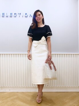 「WILLSELECTION（ウィルセレクション）のアイテム（ハンドバッグ）」を使った、yuka.c5さん（レディース・159cm）の夏コーディネート
