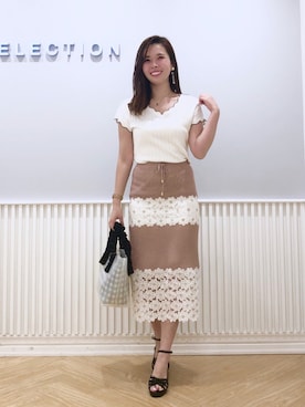 「WILLSELECTION（ウィルセレクション）のアイテム（ハンドバッグ）」を使った、yuka.c5さん（レディース・160cm）の夏コーディネート