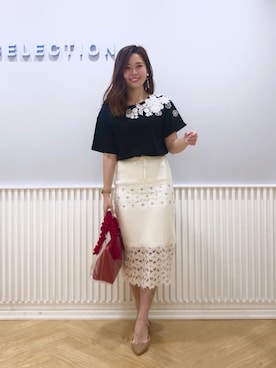 「WILLSELECTION（ウィルセレクション）のアイテム（ハンドバッグ）」を使った、yuka.c5さん（レディース・160cm）の夏コーディネート