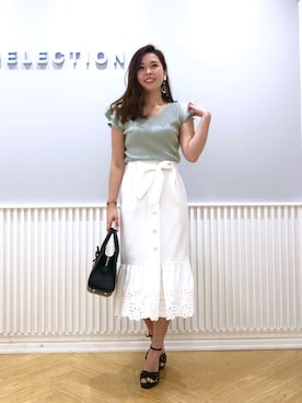 「WILLSELECTION（ウィルセレクション）のアイテム（ハンドバッグ）」を使った、yuka.c5さん（レディース・160cm）の夏コーディネート