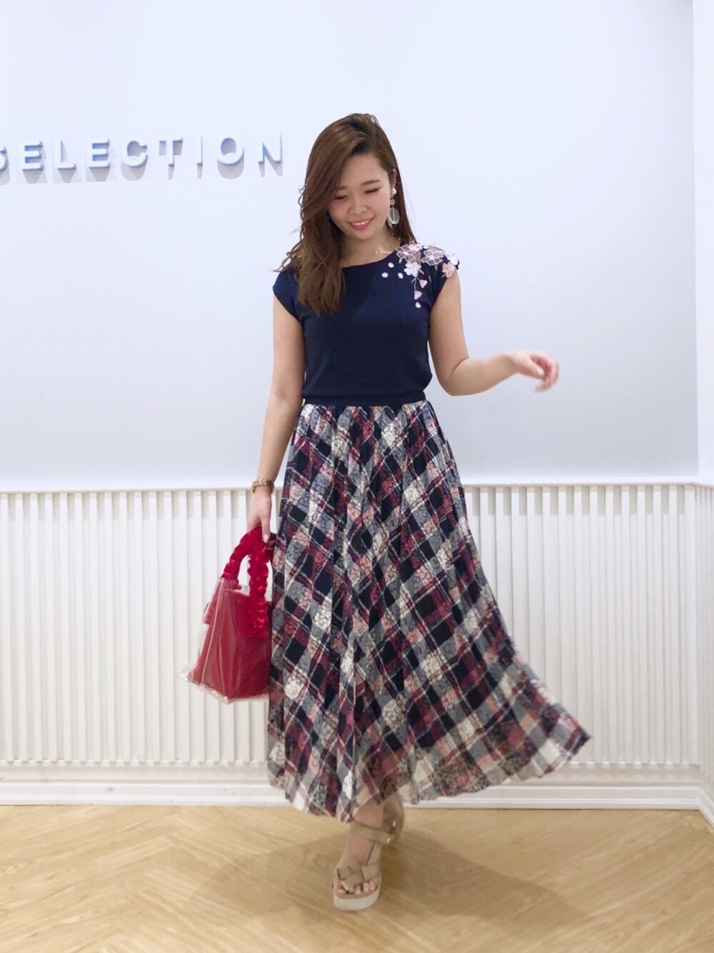 WILLSELECTION - willselection  3Dフラワーアシメフレンチニット WILLSELECTION（ウィルセレクション）の「3Dフレンチアシメ