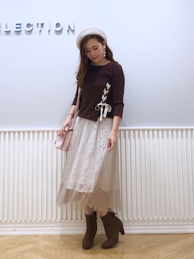 「WILLSELECTION（ウィルセレクション）のアイテム（ハンドバッグ）」を使った、yuka.c5さん（レディース・159cm）の秋コーディネート
