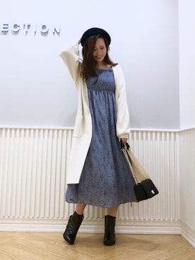 「WILLSELECTION（ウィルセレクション）のアイテム（ブーツ）」を使った、yuka.c5さん（レディース・159cm）の秋コーディネート