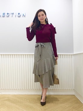 「WILLSELECTION（ウィルセレクション）のアイテム（ショルダーバッグ）」を使った、yuka.c5さん（レディース・159cm）の秋コーディネート