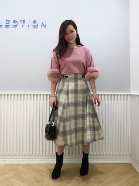 「WILLSELECTION（ウィルセレクション）のアイテム（バッグ）」を使った、yuka.c5さん（レディース・159cm）の冬コーディネート