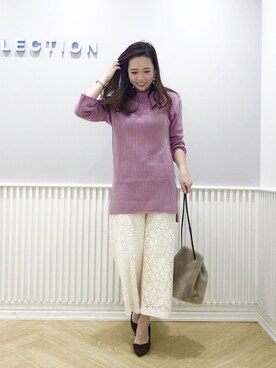 「WILLSELECTION（ウィルセレクション）のアイテム（パンツ）」を使った、yuka.c5さん（レディース・159cm）の冬コーディネート