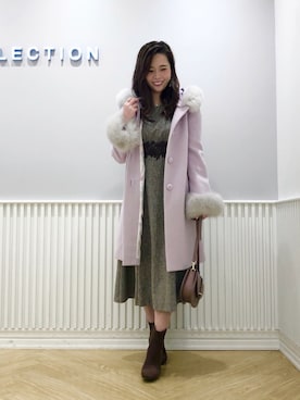 「WILLSELECTION（ウィルセレクション）のアイテム（バッグ）」を使った、yuka.c5さん（レディース・159cm）の冬コーディネート