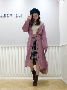 「WILLSELECTION（ウィルセレクション）のアイテム（バッグ）」を使った、yuka.c5さん（レディース・159cm）の冬コーディネート