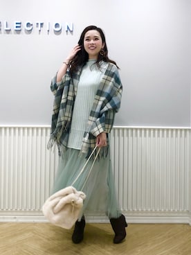 「WILLSELECTION（ウィルセレクション）のアイテム（バッグ）」を使った、yuka.c5さん（レディース・159cm）の冬コーディネート
