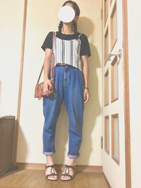 「rps（アールピーエス）のアイテム（シューズ）」を使った、ほまさんさん（レディース・157cm）の夏コーディネート