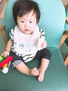 「9ヶ月」｜「アイテム（その他）」を使った、ayaさん（キッズ・90cm）の秋コーディネート