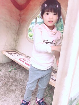 「BANZAI（バンザイ）のアイテム」を使った、ayaさん（キッズ・90cm）の秋コーディネート