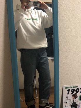 「youthloser」｜「アイテム（パーカー）」を使った、えんたさん（メンズ・170cm）の秋コーディネート