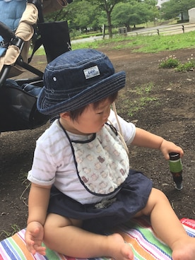 「niiu（ニウ）のアイテム」を使った、しぴさん（キッズ・70cm）の秋コーディネート