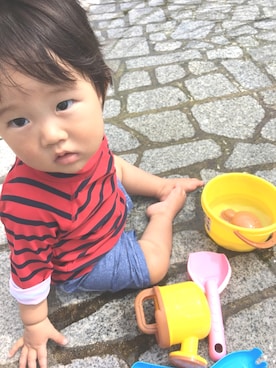 「babygap」｜「アイテム（水着/着物・浴衣）」を使った、しぴさん（キッズ・70cm）の秋コーディネート