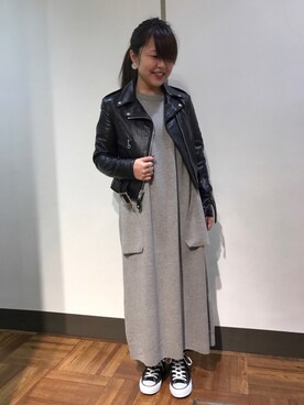 「ONE STAR」｜もぎさん（レディース・153cm）の冬コーディネート