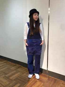「ボヘミアンズ」｜「アイテム（帽子）」を使った、もぎさん（レディース・153cm）の冬コーディネート
