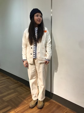 「working style」｜「アイテム（ブルゾン）」を使った、もぎさん（レディース・153cm）の春コーディネート