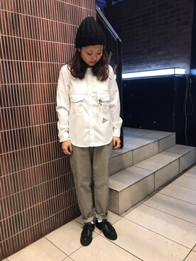 「Paraboot」｜「アイテム（ニットキャップ/ビーニー）」を使った、もぎさん（レディース・153cm）の秋コーディネート