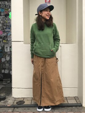 「AlexanderLeeChang（アレキサンダーリーチャン）のアイテム」を使った、もぎさん（レディース・153cm）の冬コーディネート