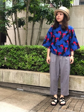 「NOL（ノル）のアイテム」を使った、もぎさん（レディース・153cm）の夏コーディネート