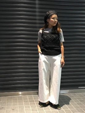 「FANEUIL（ファヌル）のアイテム」を使った、もぎさん（レディース・153cm）の夏コーディネート