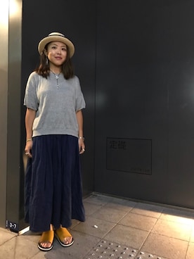 「サンダルマン」｜もぎさん（レディース・153cm）の夏コーディネート