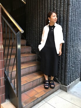 「MANASTASH（マナスタッシュ）のアイテム（ワンピース/ドレス）」を使った、もぎさん（レディース・153cm）の夏コーディネート