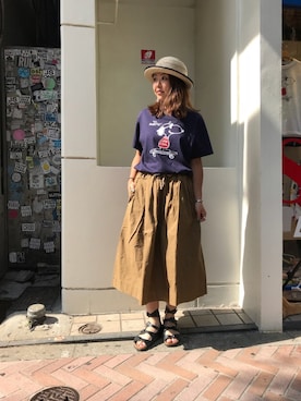 「NOL（ノル）のアイテム」を使った、もぎさん（レディース・153cm）の夏コーディネート