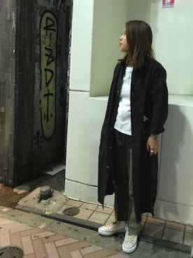 「and wander（アンドワンダー）のアイテム（ワンピース/ドレス）」を使った、もぎさん（レディース・153cm）の夏コーディネート
