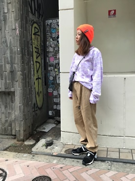 「MANASTASH（マナスタッシュ）のアイテム（スニーカー）」を使った、もぎさん（レディース・153cm）の夏コーディネート