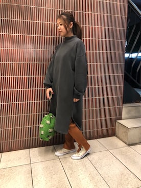 「MANASTASH（マナスタッシュ）のアイテム（レッグウェア）」を使った、もぎさん（レディース・153cm）の秋コーディネート