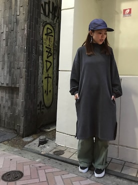 「AlexanderLeeChang（アレキサンダーリーチャン）のアイテム（スニーカー）」を使った、もぎさん（レディース・153cm）の秋コーディネート