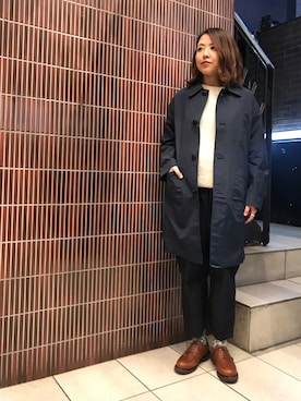 「MANASTASH（マナスタッシュ）のアイテム（ジャケット/アウター）」を使った、もぎさん（レディース・153cm）の冬コーディネート