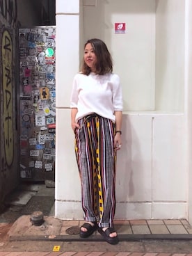 「TIMEX（タイメックス）のアイテム」を使った、もぎさん（レディース・153cm）の春コーディネート