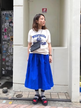 「TIMEX（タイメックス）のアイテム」を使った、もぎさん（レディース・153cm）の春コーディネート