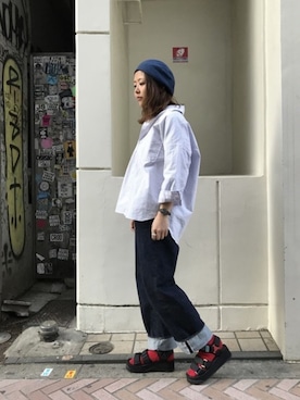 「rasox（ラソックス）のアイテム（レッグウェア）」を使った、もぎさん（レディース・153cm）の春コーディネート