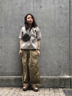 「TIMEX（タイメックス）のアイテム」を使った、もぎさん（レディース・153cm）の春コーディネート