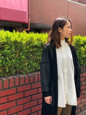 「mao made（マオメイド）のアイテム」を使った、もぎさん（レディース・153cm）の春コーディネート