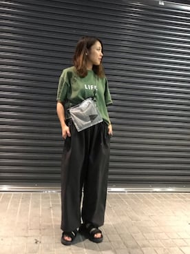 「アウトドアミックス」｜もぎさん（レディース・153cm）の春コーディネート