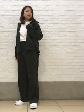 「ジャックパーセル」｜「アイテム（ブルゾン）」を使った、もぎさん（レディース・153cm）の夏コーディネート