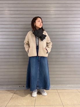 「TAION（タイオン）のアイテム（ファッション雑貨）」を使った、もぎさん（レディース・153cm）の秋コーディネート