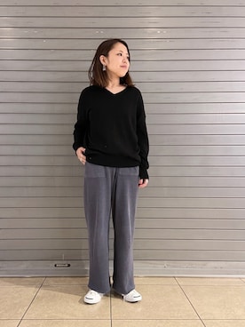 「MANASTASH（マナスタッシュ）のMANASTASH/マナスタッシュ　SNUG RELAX PANTS スナッグリラックスパンツ（その他パンツ）」を使った、もぎさん（レディース・153cm）の秋コーディネート